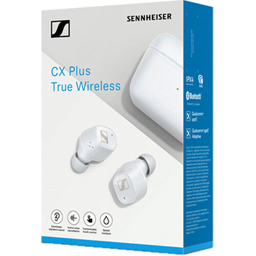 Sennheiser CX Plus Noise-Canceling True Wireless In-Ear Headphones (White)