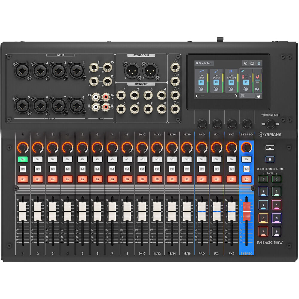 Yamaha MGX16V 22-Channel Digital Mixing Console with Video Interface (Black)