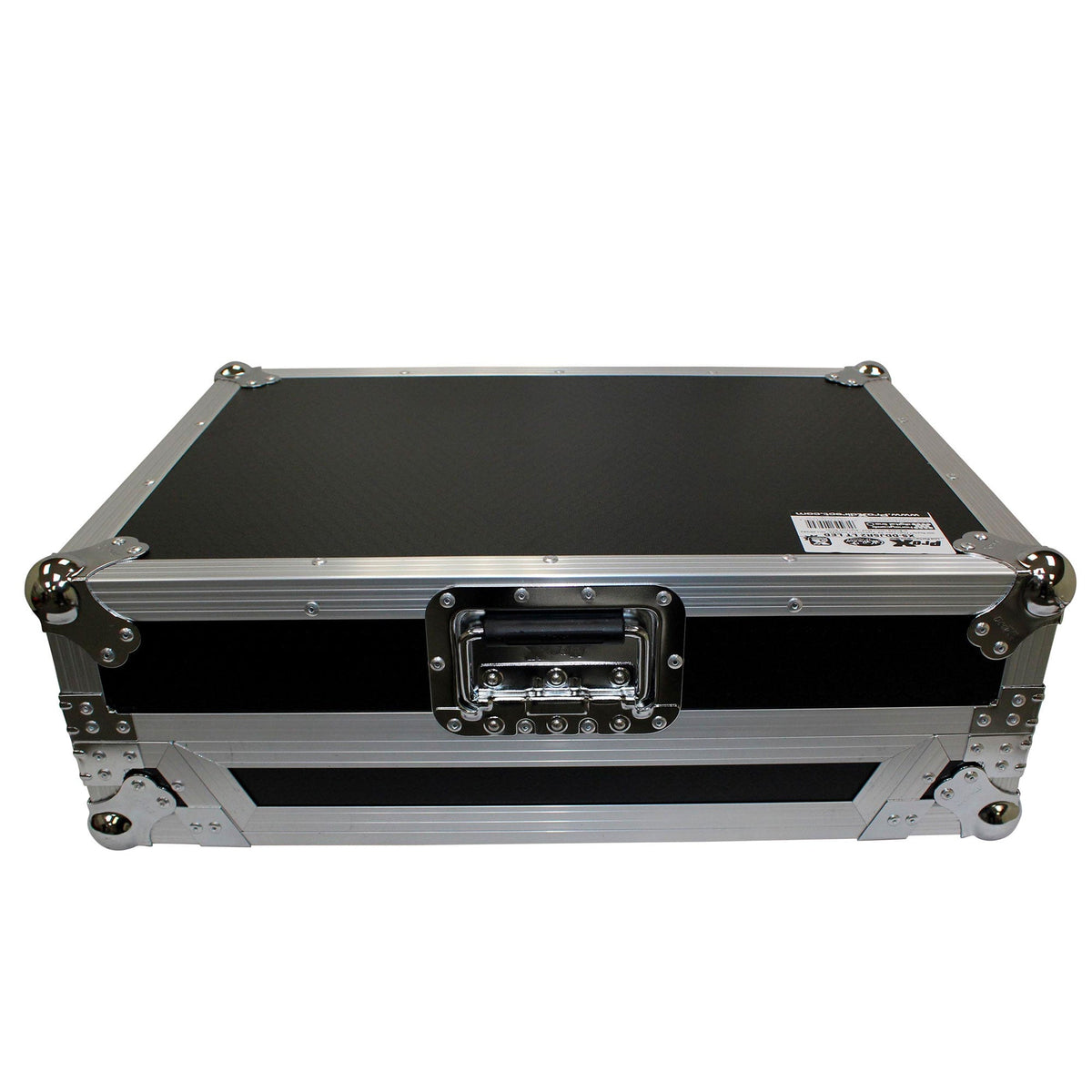 ProX Flight Case for Pioneer DDJ-SR2 Controller with Laptop Shelf and LED Kit (Silver-on-Black)