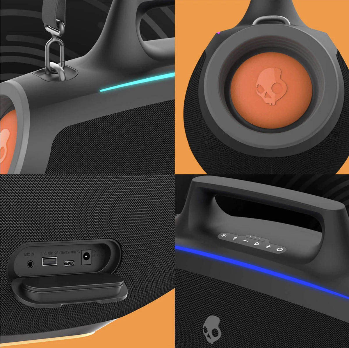 Skullcandy Barrel Bluetooth Boombox Speaker (2SKSK1849B0L2)