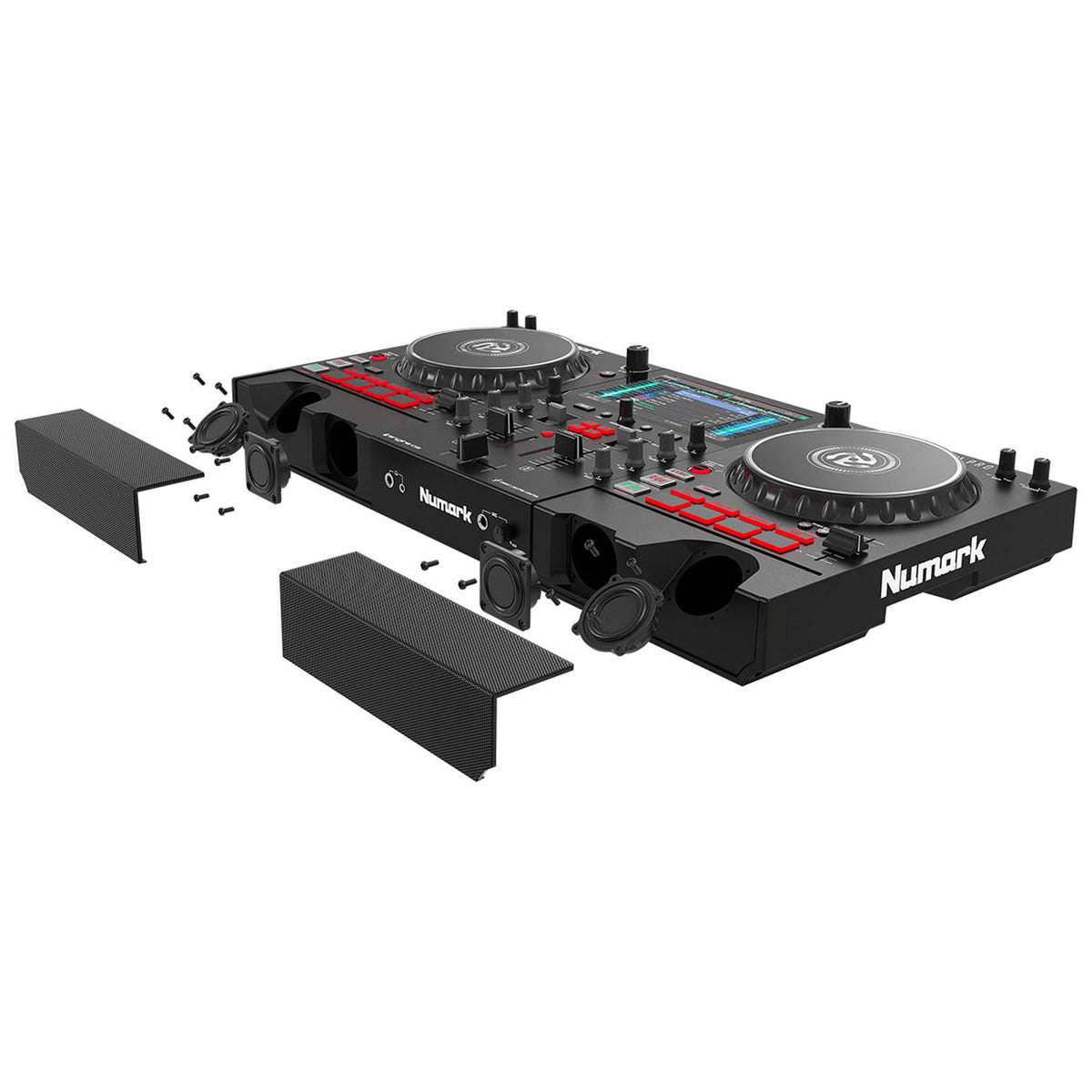 Numark Mixstream Pro+ Standalone DJ Controller, Amazon Music Unlimited Streaming, Mixer, Touchscreen, WiFi, Speakers, works with Serato & Virtual DJ (Open Box)
