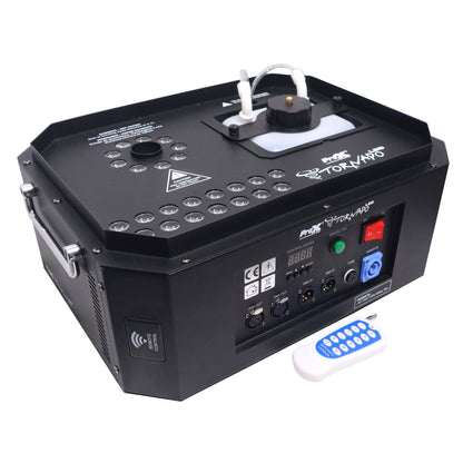ProX Professional Stage Portable Fog Machine Vertical Spray DJ Effects DMX RGBA LED Lighting System