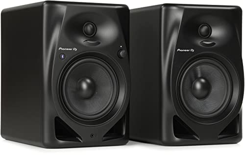 Pioneer DJ DM-50D-BT 5-inch Desktop Active Monitor Speaker Pair with Bluetooth - Black (Open Box)