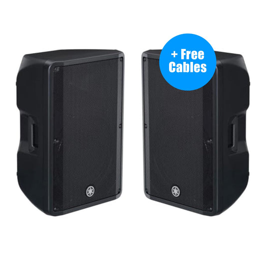 Yamaha DBR15- 15" 2-Way Powered Loudspeaker Bundle with Cables