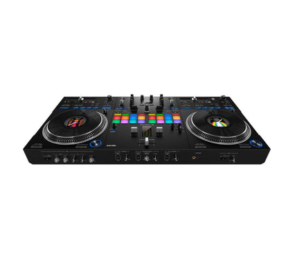 Pioneer DJ DDJ-REV7 + Odyssey Case Black Label Glide Style Flight Case with Wheels
