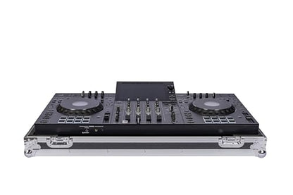 Headliner Low-Profile Flight Case with Wheels for AlphaTheta XDJ-AZ (Silver/Black)