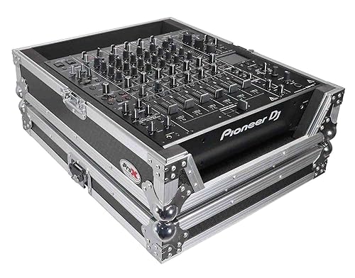 ProX ATA Style Flight Road Case for Pioneer DJM-A9 & DJM V10 DJ Mixer (Black / Silver)