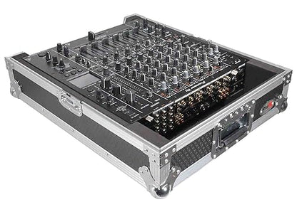 ProX ATA Style Flight Road Case for Pioneer DJM-A9 & DJM V10 DJ Mixer (Black / Silver)