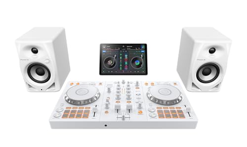 Pioneer DJ DDJ-FLX4 2-deck rekordbox and Serato DJ Controller - White, Limited Edition