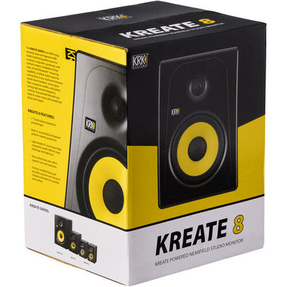 KRK Kreate 8 Active Studio Monitor with Bluetooth (Black, Single)