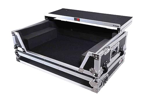 ProX Flight-Style Road Case with Laptop Shelf for DDJ-FLX10 and DDJ-GRV6 Controllers (Black / Silver)