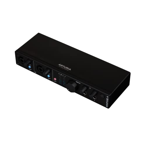 Arturia MiniFuse 4 Portable 4x4 USB Type-C Audio/MIDI Interface (Black)