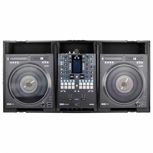 Odyssey DJ Battle Coffin for Rane Twelve and Seventy-Two with Glide Platform (Black Label, All Black)
