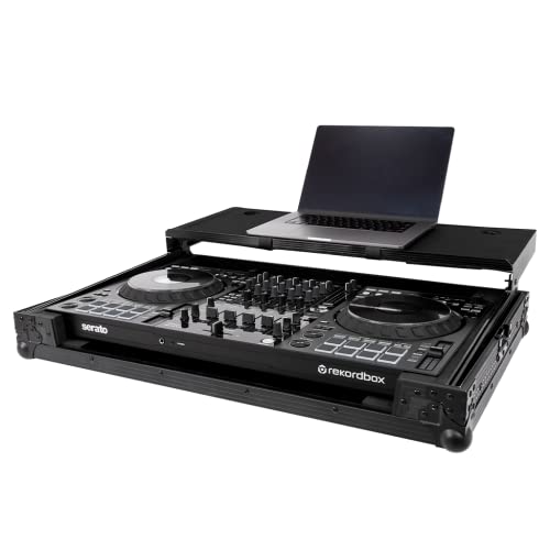 Headliner Flight Case with Laptop Platform for Pioneer DDJ-FLX10 and DDJ-1000SRT (All Black)