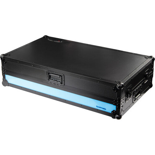 Odyssey LED Flight Effects Case for AlphaTheta XDJ-AZ with Glide-Style Platform and Corner Wheels (All Black)