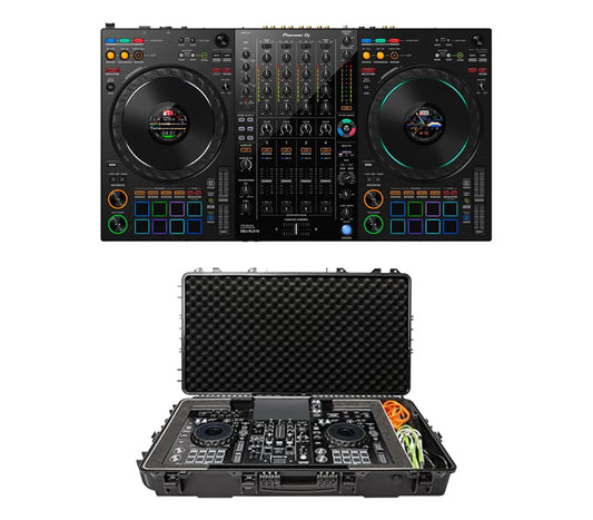 Pioneer DJ DDJ-FLX10 DJ Controller + Magma FLXGUARD DJ Controller Trolley