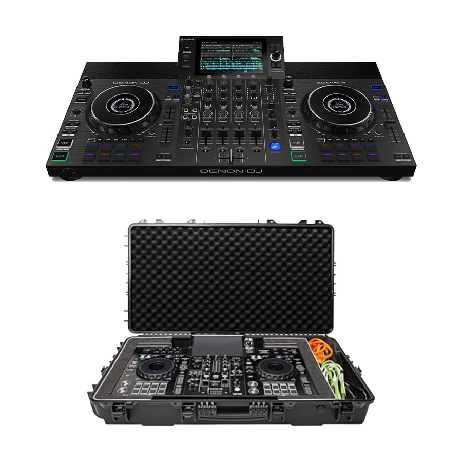 Denon DJ SC Live 4-Standalone Controller + Magma FLXGUARD DJ Controller Trolley
