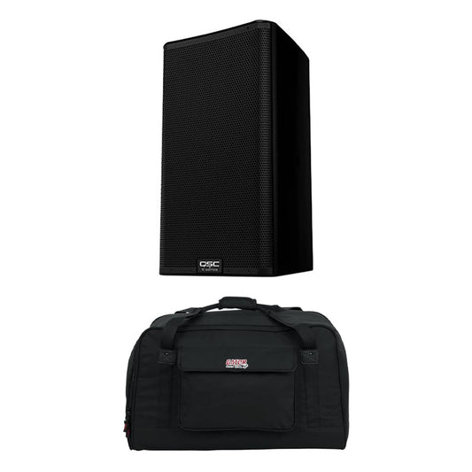 QSC K12.2 Two-Way 12 2000W Powered Portable PA Speaker + Gator Universal Speaker Tote for 12" Speaker (Open Box)