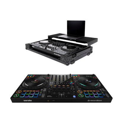 Pioneer DJ DDJ-FLX10 DJ Controller + Headliner Flight Case with Laptop Platform and Wheels