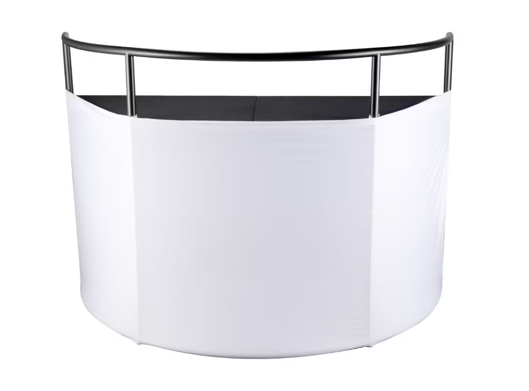 JMAZ Lighting JZ5010 Command Booth Event Facade with Black and White Scrims