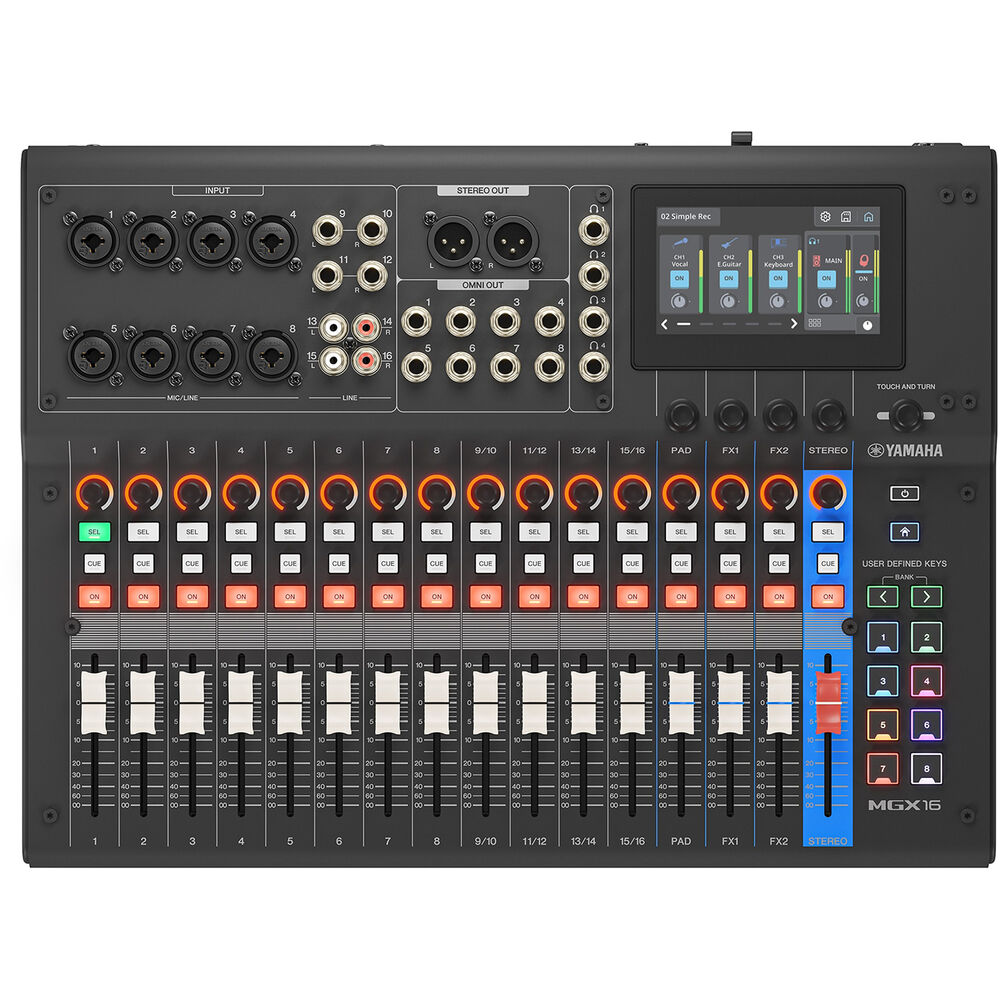 Yamaha MGX16 22-Channel Digital Mixing Console with Audio Interface (Black)