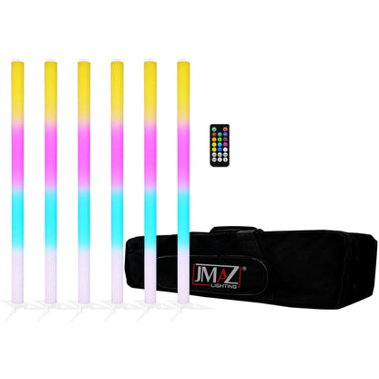 JMAZ Galaxy Tube Wireless 3.3' RBG LED Tube Light Kit (6-Pack)