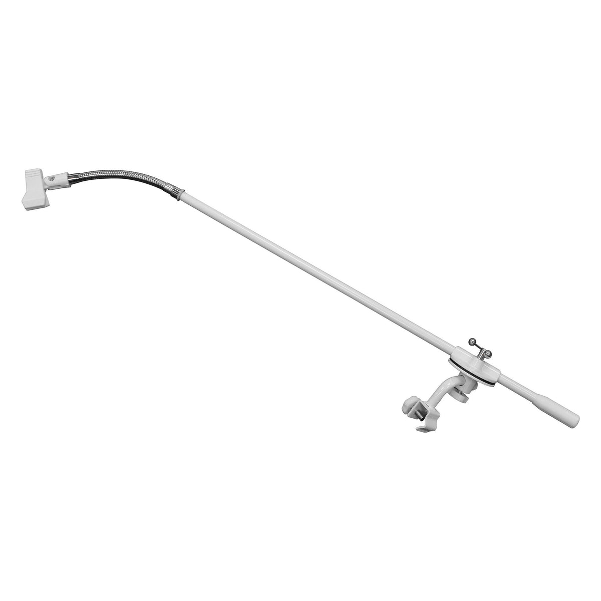 Odyssey Innovative Designs X-Stand Combo Dual-Tier Heavy-Duty Folding Stand with Microphone Boom & Laptop/Gear Shelf (white) (Open Box)