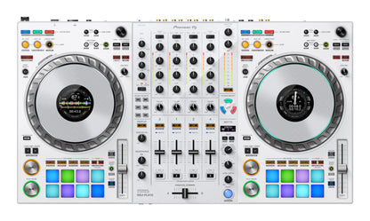 Pioneer DJ DDJ-FLX10-W Limited Edition - 4-channel DJ controller + Odyssey Industrial Board Flight Case