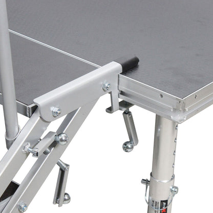 ProX StageQ 3-Step Foldable Stairs with Handrail (18 to 28")