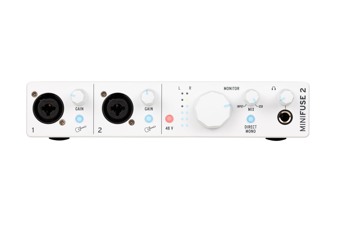 Arturia MiniFuse 2 Portable 2x2 USB Type-C Audio/MIDI Interface (White)