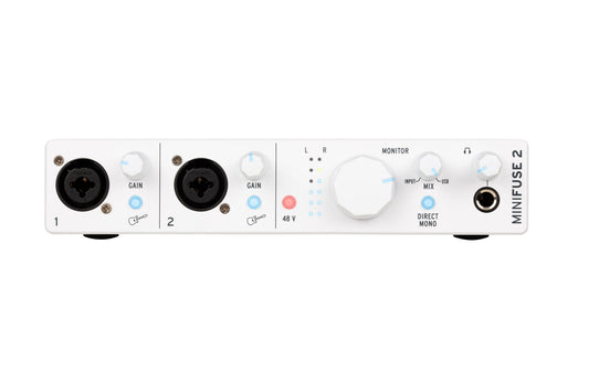 Arturia MiniFuse 2 Portable 2x2 USB Type-C Audio/MIDI Interface (White)