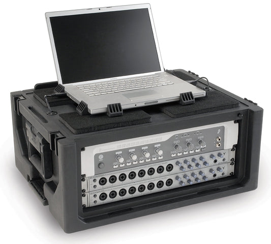 SKB Roto-Molded 4U Studio Flyer Rack Case (Black) (Open Box)
