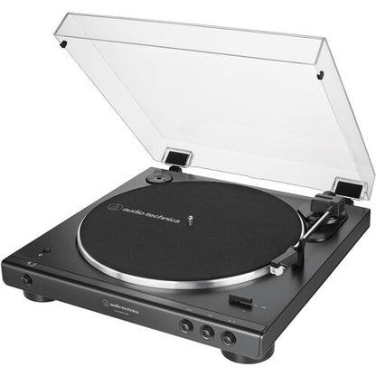 Audio-Technica Consumer AT-LP60XBT-USB-BK Fully Automatic Two-Speed Stereo Turntable with Bluetooth & USB (Black) (Open Box)