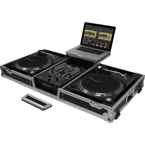 Odyssey Innovative Designs Flight Zone - Universal Turntable DJ Coffin with Wheels & Glide Shelf