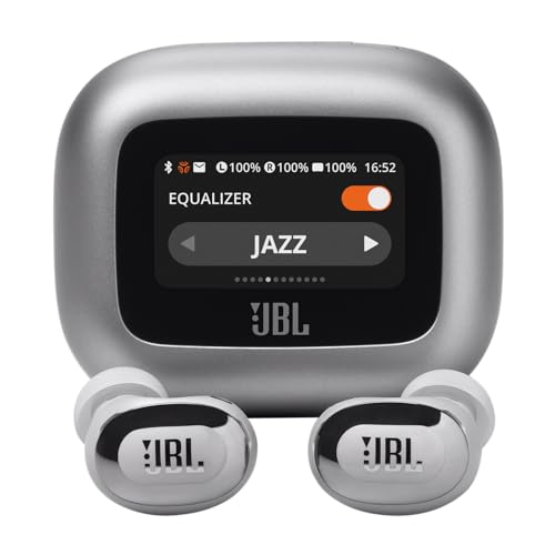 JBL Live Buds 3 - True wireless noise-cancelling bud-type earbuds, (Silver)