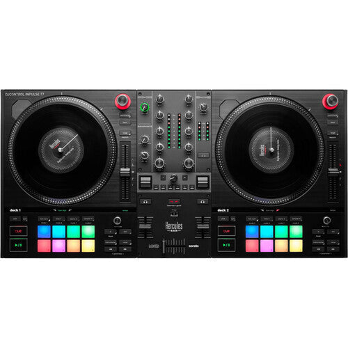 Hercules DJControl Inpulse T7 2-Deck Motorized DJ Controller Black