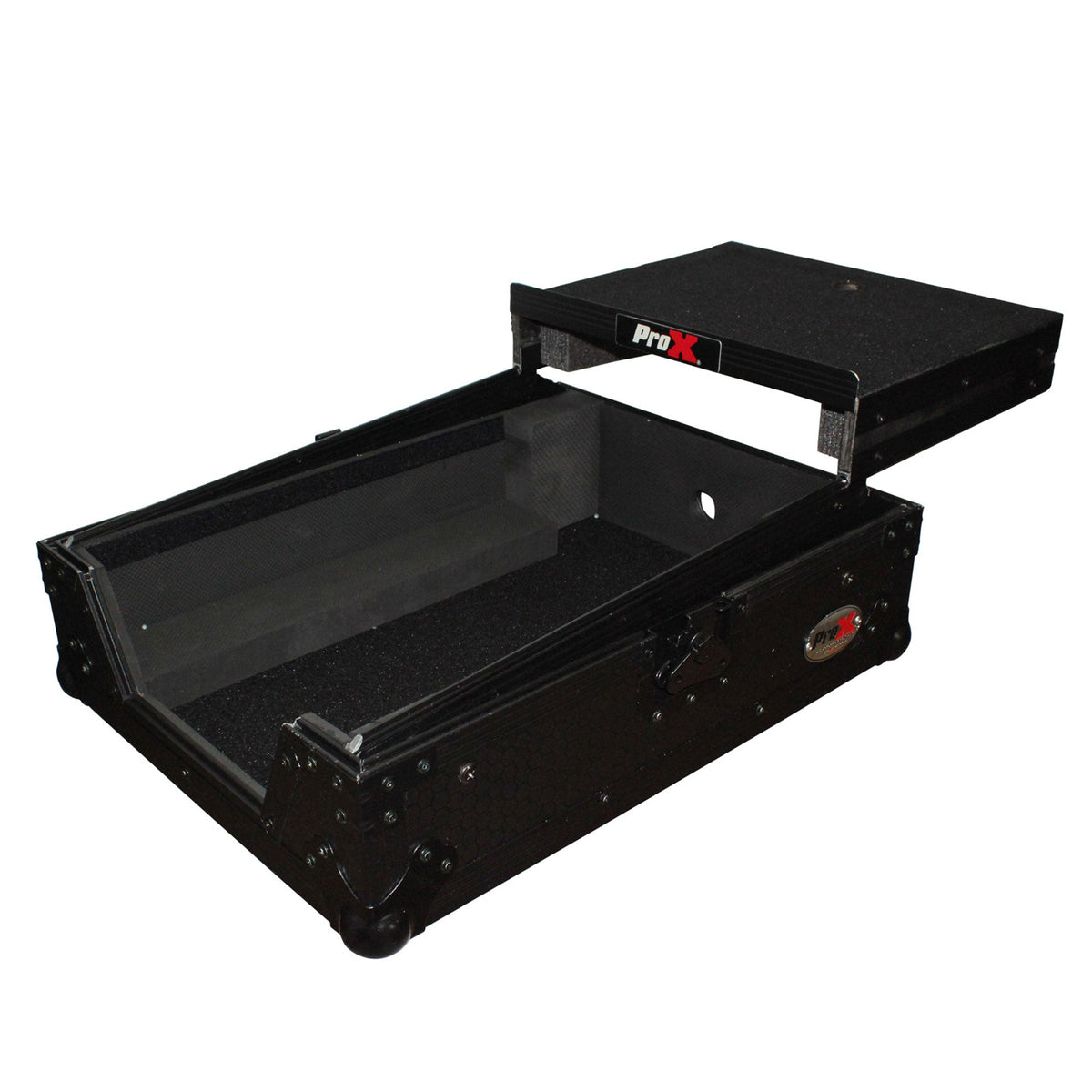 Pro X - Mixer ATA Flight Case for Large Format 12" Universal DJ Mixer W/ Laptop Shelf (Open Box)