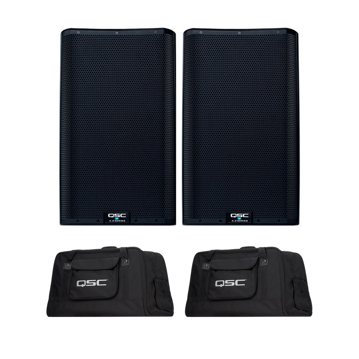 QSC K12.2 Two-Way 12" 2000W Powered Portable PA Speaker with Integrated Speaker Processor (Open Box) (Pair)