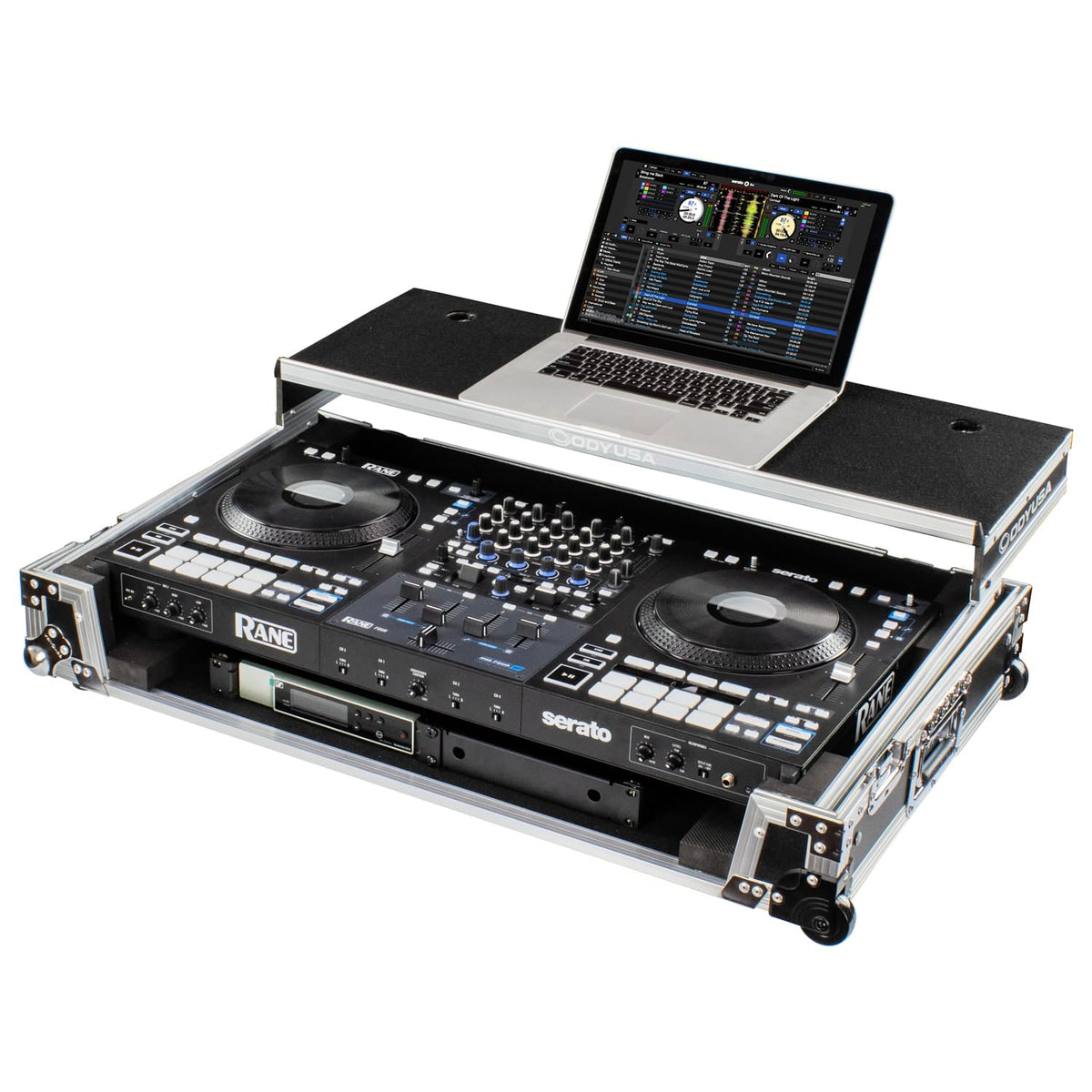 RANE FOUR 1U Flight Case with Glide Style Laptop Platform and Wheels (Open Box)
