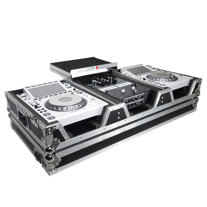 ProX XS-CDM3000WLT DJ Coffin Flight Case for Pioneer Mixer DJM-900NXS2 and 2x CDJ-3000 with Wheels and Laptop Shelf