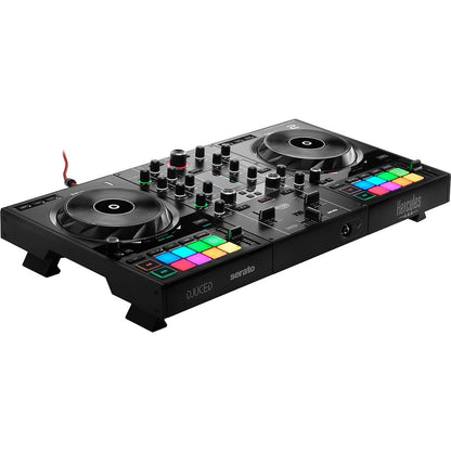 Hercules DJControl Inpulse 500 2-Deck USB DJ Controller with DJUCED Light Guides Software, Black (Open Box)