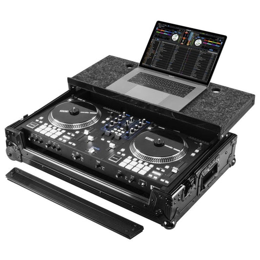 Odyssey Rane One Flight Case in Black with Patented Glide Platform and Corner Wheels